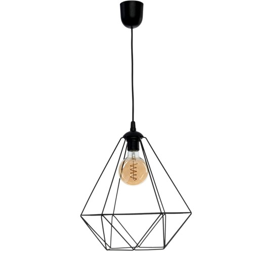 Lampa wisząca BASKET BLACK 1xE27 MLP7214 Milagro