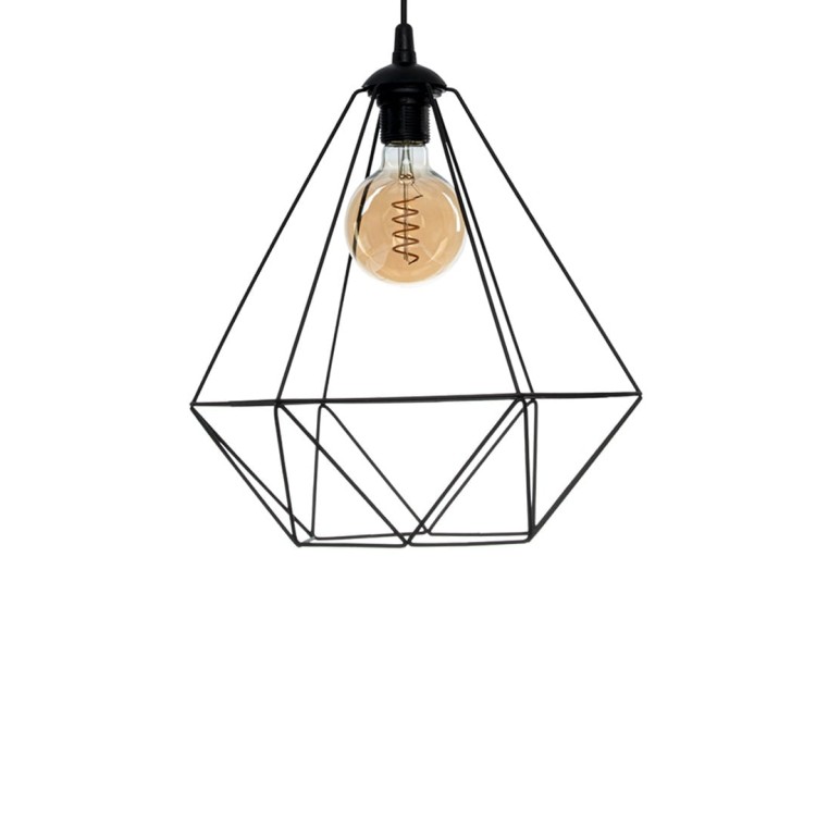 Lampa wisząca BASKET BLACK 1xE27 MLP7214 Milagro