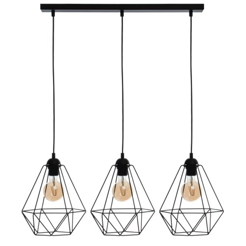 Lampa wisząca BASKET BLACK 3xE27 MLP7215 Milagro