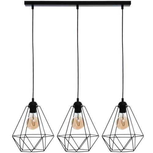 Lampa wisząca BASKET BLACK 3xE27 MLP7215 Milagro