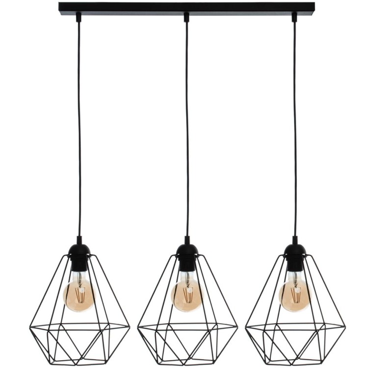 Lampa wisząca BASKET BLACK 3xE27 MLP7215 Milagro
