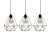 Lampa wisząca BASKET BLACK 3xE27 MLP7215 Milagro