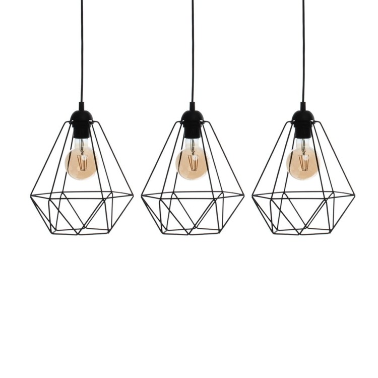 Lampa wisząca BASKET BLACK 3xE27 MLP7215 Milagro