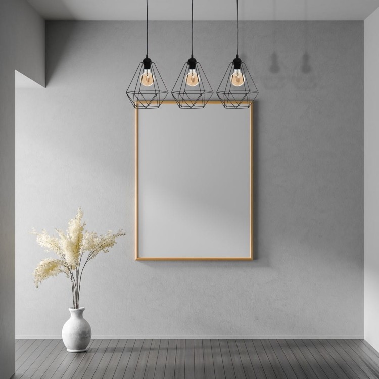 Lampa wisząca BASKET BLACK 3xE27 MLP7215 Milagro