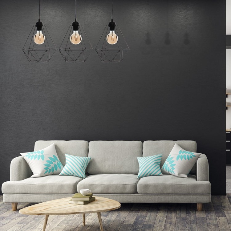 Lampa wisząca BASKET BLACK 3xE27 MLP7215 Milagro