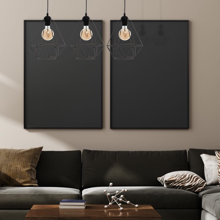 Lampa wisząca BASKET BLACK 3xE27 MLP7215 Milagro
