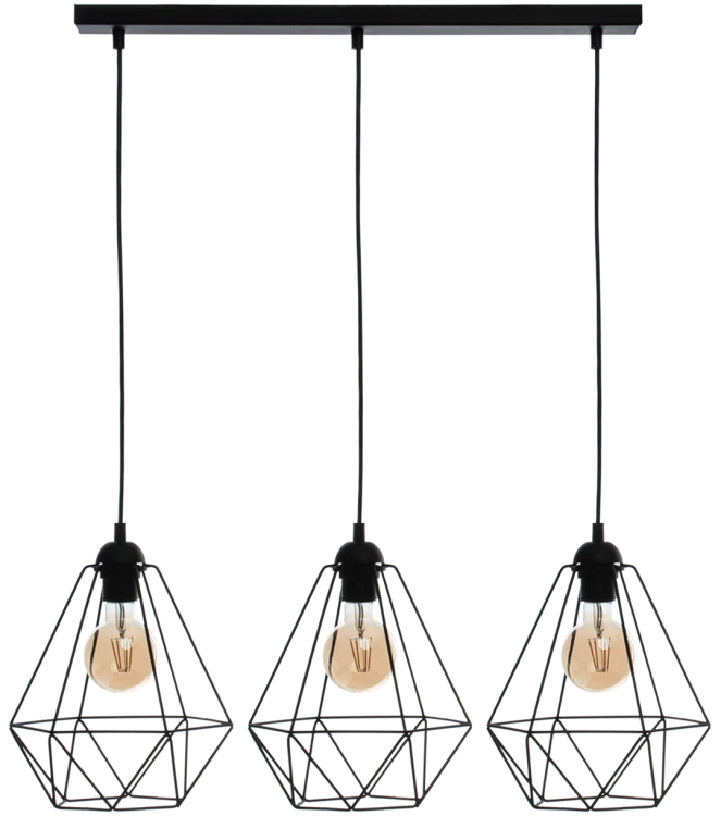 Lampa wisząca BASKET BLACK 3xE27 MLP7215 Milagro
