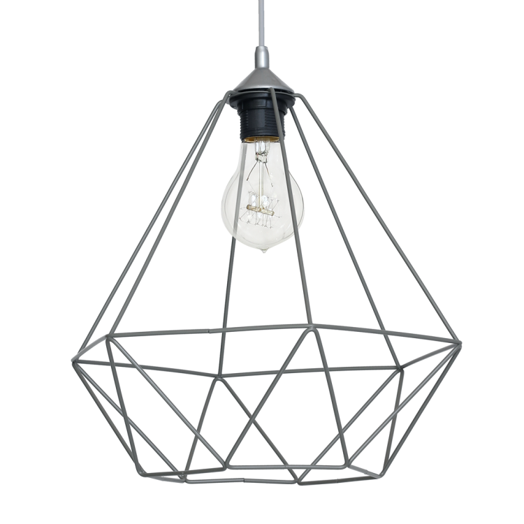 Lampa wisząca BASKET GRAY 1xE27 MLP7216 Milagro