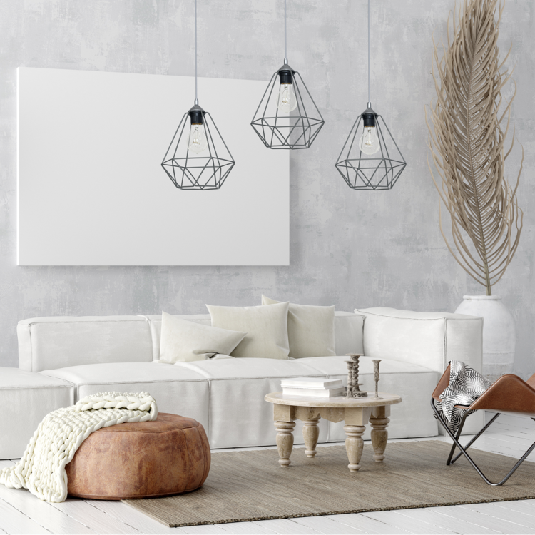 Lampa wisząca BASKET GRAY 3xE27 MLP7217 Milagro
