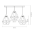 Lampa wisząca BASKET GRAY 3xE27 MLP7217 Milagro