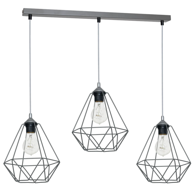 Lampa wisząca BASKET GRAY 3xE27 MLP7217 Milagro