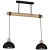 Lampa wisząca ERIK Black/Wood 2xE27 MLP7225 Milagro