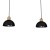 Lampa wisząca ERIK Black/Wood 2xE27 MLP7225 Milagro