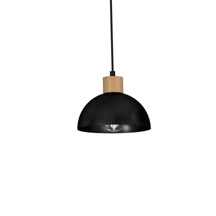 Lampa wisząca ERIK Black/Wood 2xE27 MLP7225 Milagro