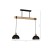 Lampa wisząca ERIK Black/Wood 2xE27 MLP7225 Milagro