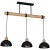 Lampa wisząca ERIK Black/Wood 3xE27 MLP7226 Milagro