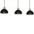 Lampa wisząca ERIK Black/Wood 3xE27 MLP7226 Milagro