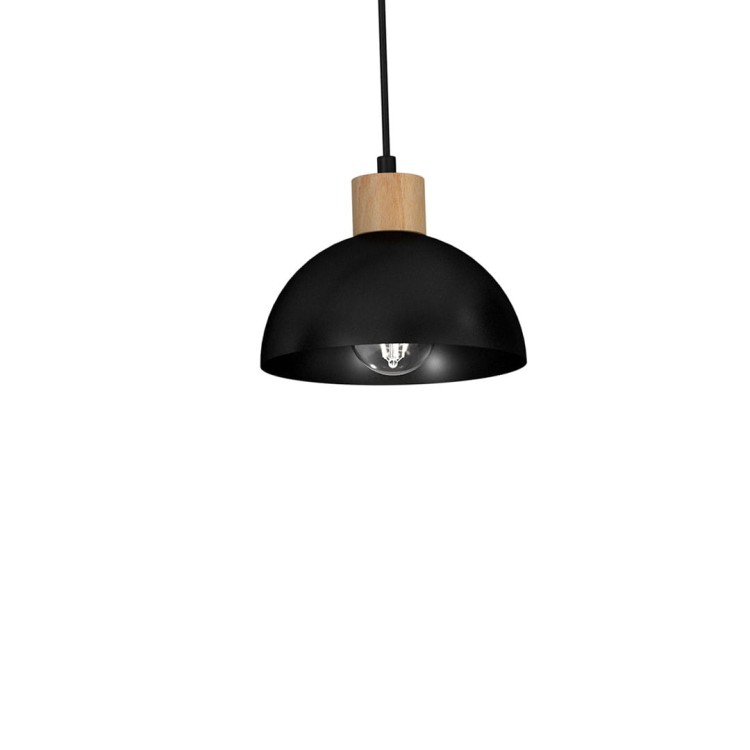 Lampa wisząca ERIK Black/Wood 3xE27 MLP7226 Milagro