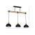 Lampa wisząca ERIK Black/Wood 3xE27 MLP7226 Milagro
