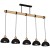 Lampa wisząca ERIK Black/Wood 5xE27 MLP7227 Milagro