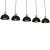 Lampa wisząca ERIK Black/Wood 5xE27 MLP7227 Milagro