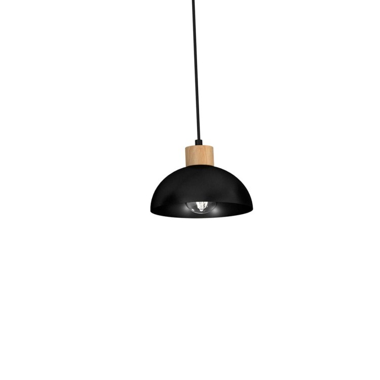 Lampa wisząca ERIK Black/Wood 5xE27 MLP7227 Milagro