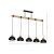 Lampa wisząca ERIK Black/Wood 5xE27 MLP7227 Milagro