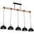 Lampa wisząca ERIK Black/Wood 5xE27 MLP7227 Milagro