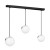 Lampa wisząca SFERA BLACK/CHROME 3xE14 MLP7238 Milagro