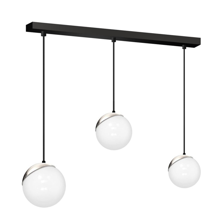 Lampa wisząca SFERA BLACK/CHROME 3xE14 MLP7238 Milagro