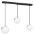 Lampa wisząca SFERA BLACK/CHROME 3xE14 MLP7238 Milagro