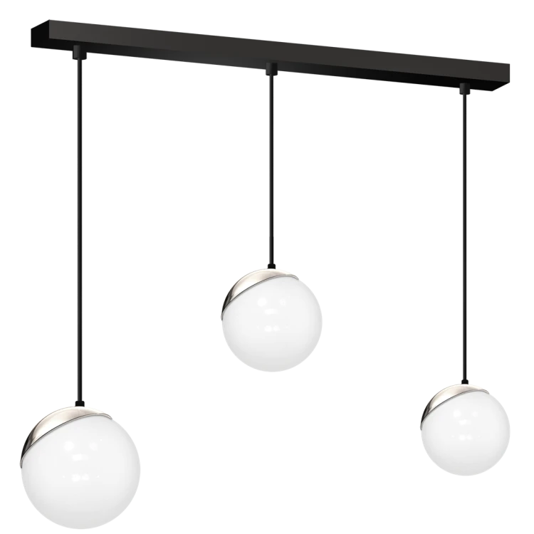 Lampa wisząca SFERA BLACK/CHROME 3xE14 MLP7238 Milagro