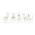 Lampa sufitowa DANTE White/Gold 5x mini GU10 MLP7253 Milagro