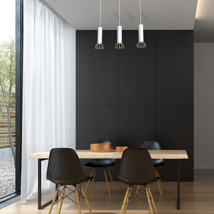 Lampa wisząca DANTE White/Gold 3x mini GU10 MLP7255 Milagro