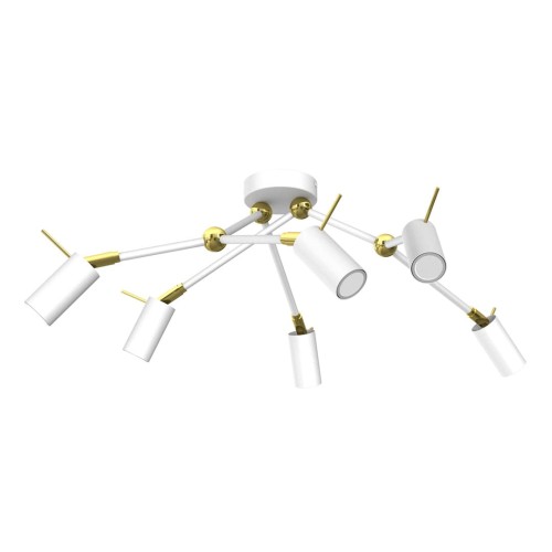 Lampa sufitowa IRIS White/Gold 6x mini GU10 MLP7274 Milagro