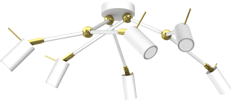 Lampa sufitowa IRIS White/Gold 6x mini GU10 MLP7274 Milagro