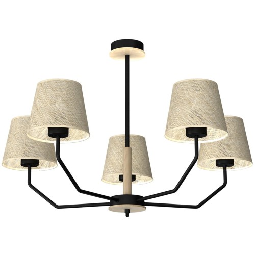 Lampa wisząca ETNA Black 5xE27 MLP7277 Milagro