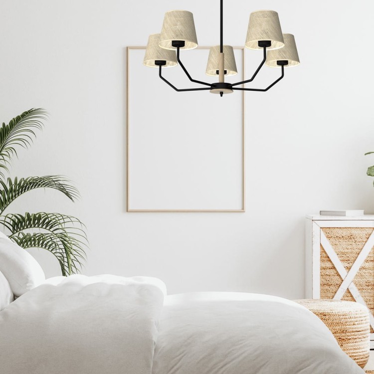 Lampa wisząca ETNA Black 5xE27 MLP7277 Milagro