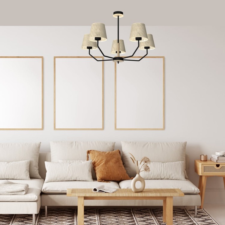 Lampa wisząca ETNA Black 5xE27 MLP7277 Milagro