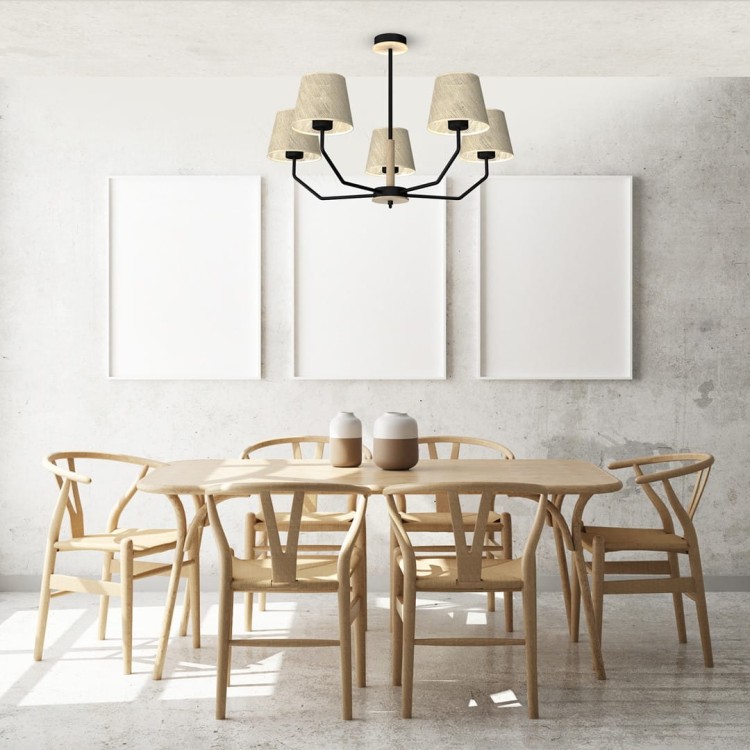 Lampa wisząca ETNA Black 5xE27 MLP7277 Milagro