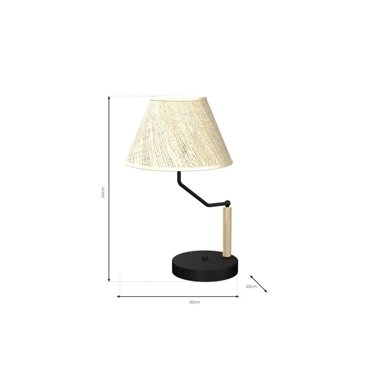 Lampka stołowa ETNA Black 1xE27 MLP7278 Milagro