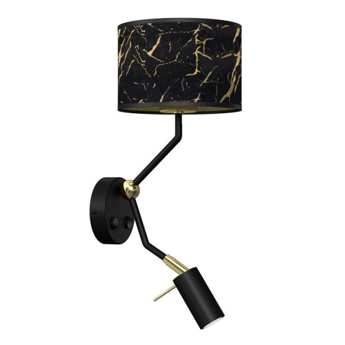 Kinkiet SENSO Black/Gold 1xE27 + 1x mini GU10 MLP7291 Milagro
