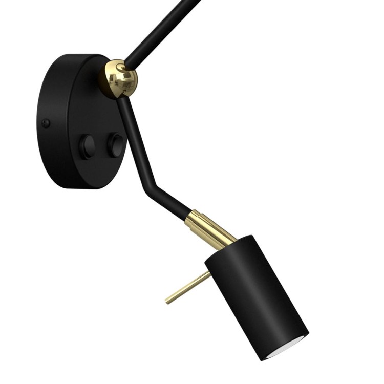 Kinkiet SENSO Black/Gold 1xE27 + 1x mini GU10 MLP7291 Milagro