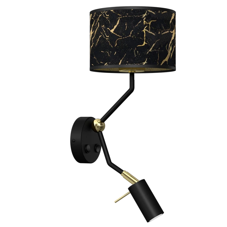 Kinkiet SENSO Black/Gold 1xE27 + 1x mini GU10 MLP7291 Milagro