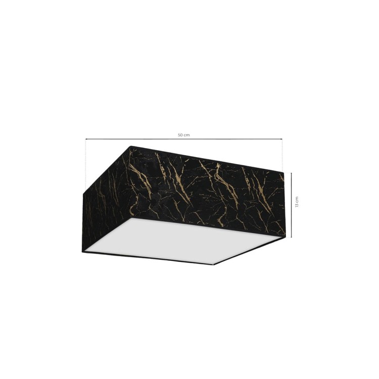 Lampa sufitowa SENSO Black/Gold kwadrat 3xE27 MLP7293 Milagro