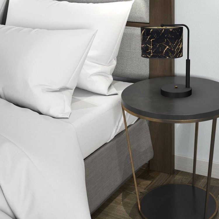Lampka stołowa SENSO Black/Gold 1xE27 MLP7299 Milagro