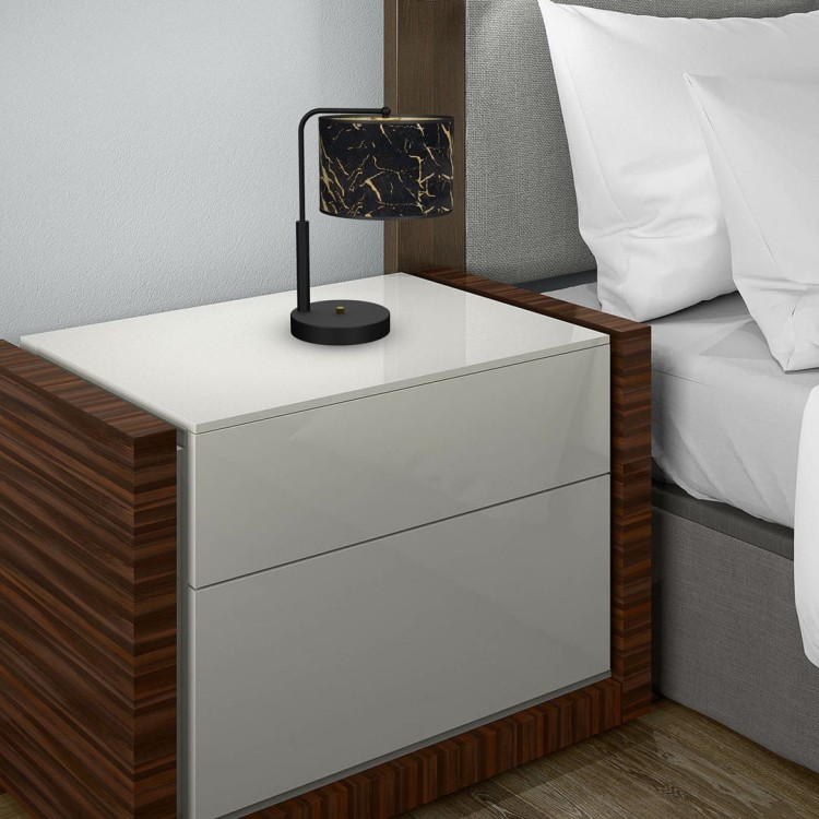 Lampka stołowa SENSO Black/Gold 1xE27 MLP7299 Milagro