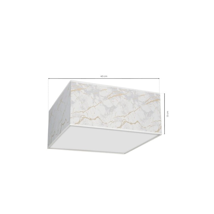 Lampa sufitowa SENSO White/Gold kwadrat 2xE27 MLP7303 Milagro