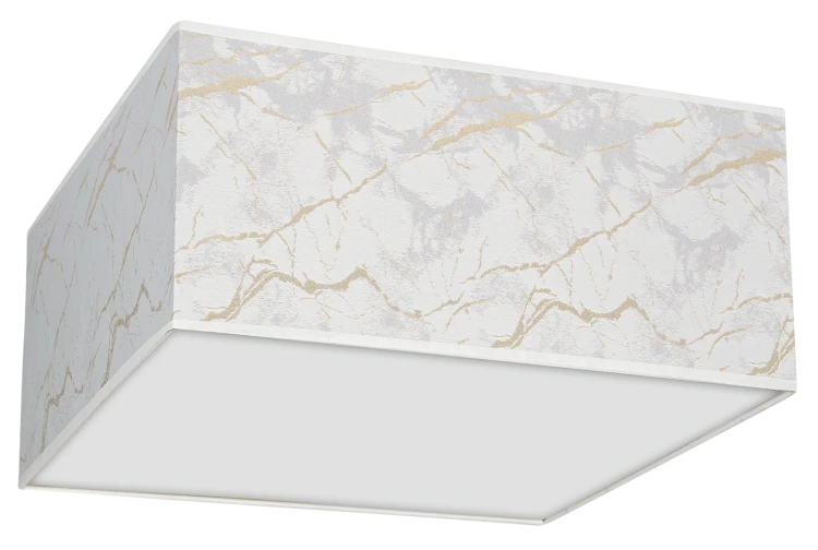 Lampa sufitowa SENSO White/Gold kwadrat 2xE27 MLP7303 Milagro