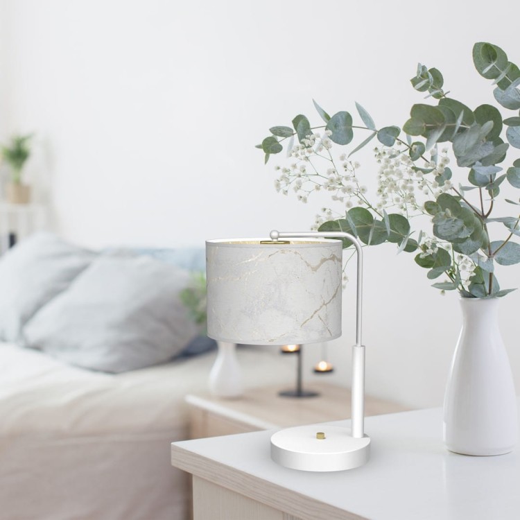 Lampka nocna SENSO White/Gold 1xE27 MLP7310 Milagro